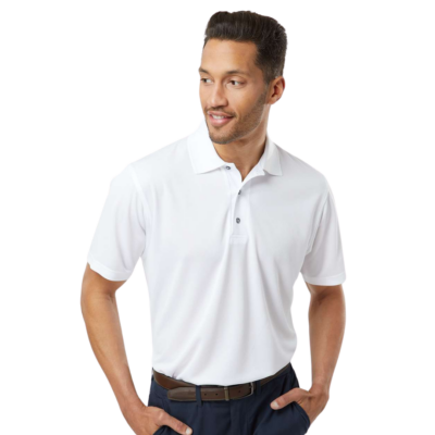 men performance polo white
