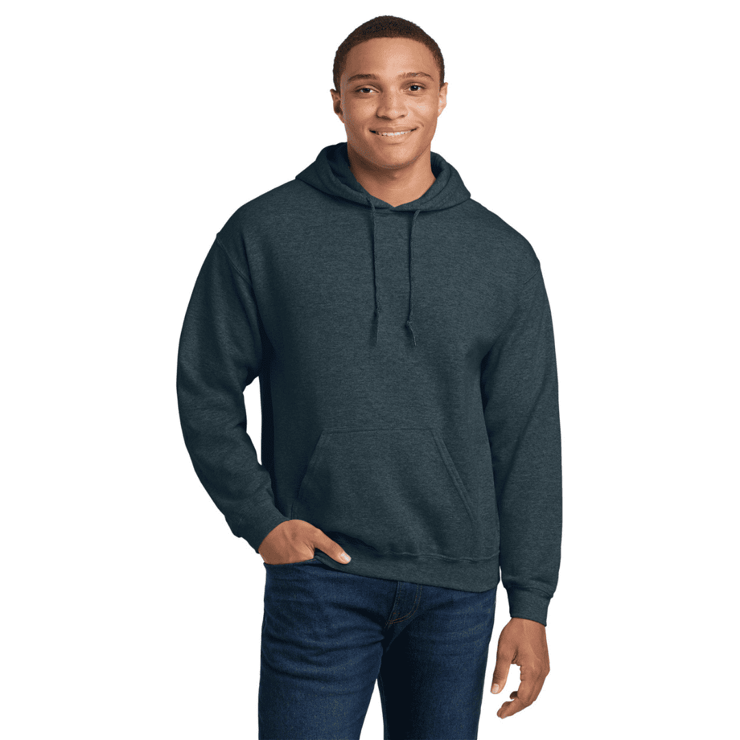dark heather hooded sweatshirt