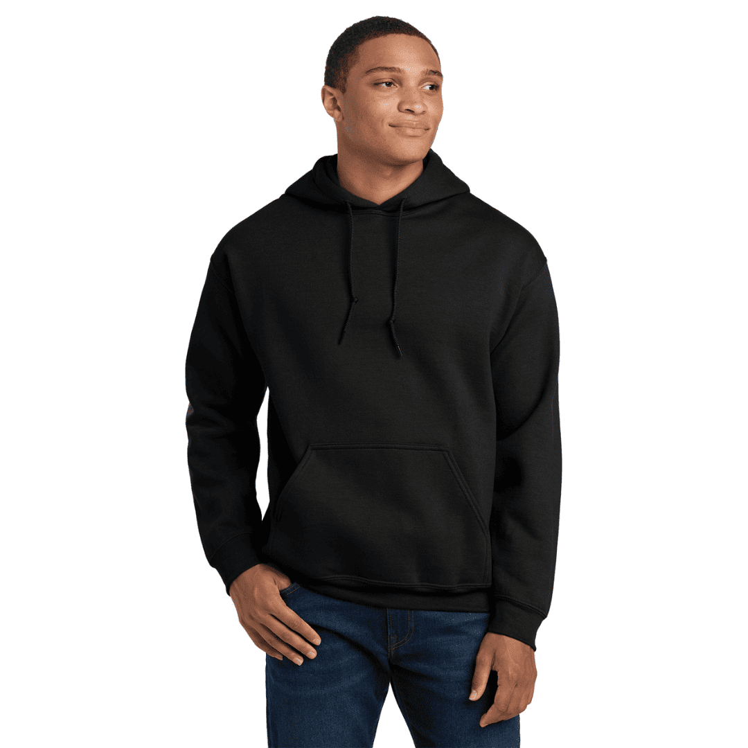 black hooded sweatshirt