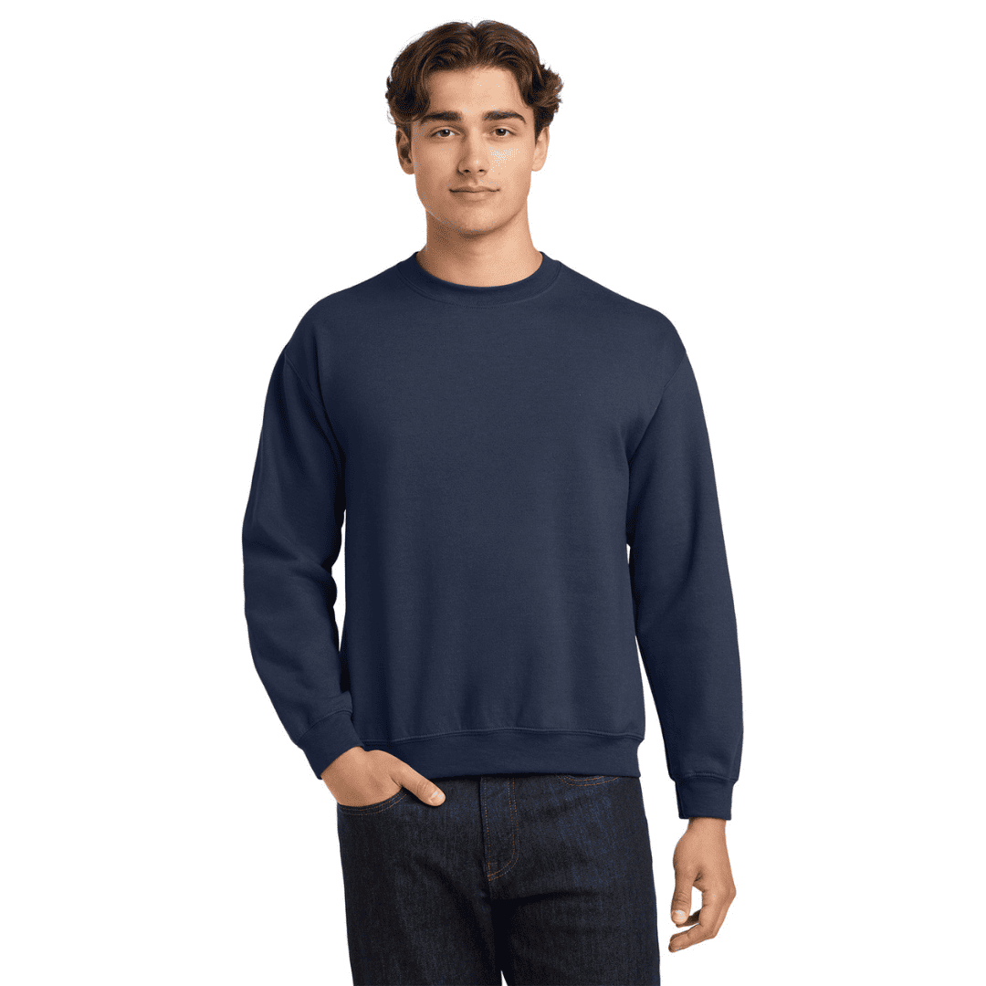 navy crewneck sweatshirt