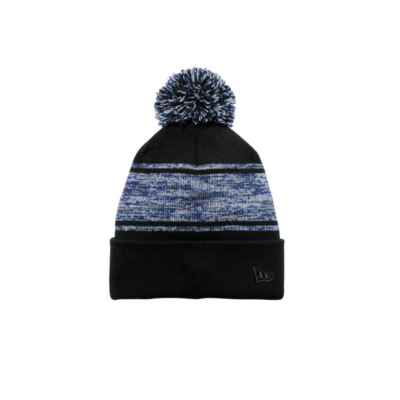black royal pom beanie